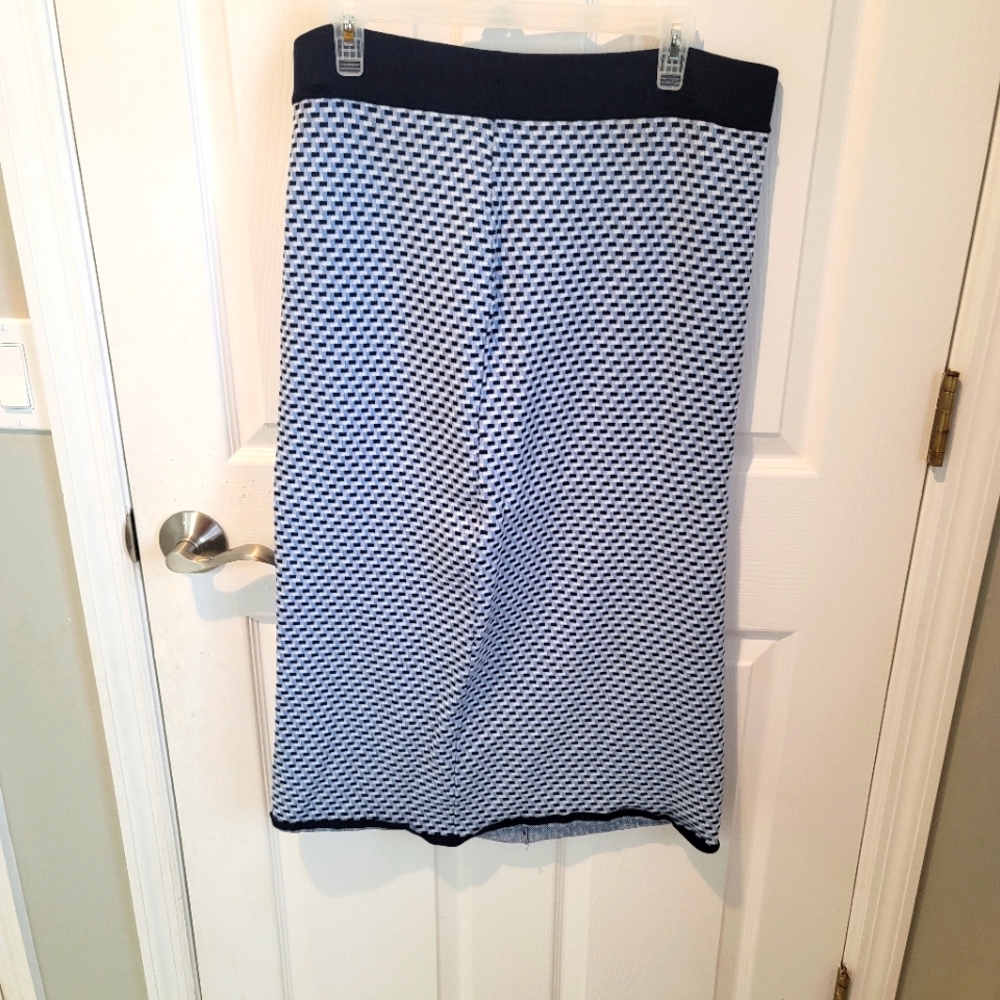 Eva Mendes NY&Co Navy Plaid Skirt